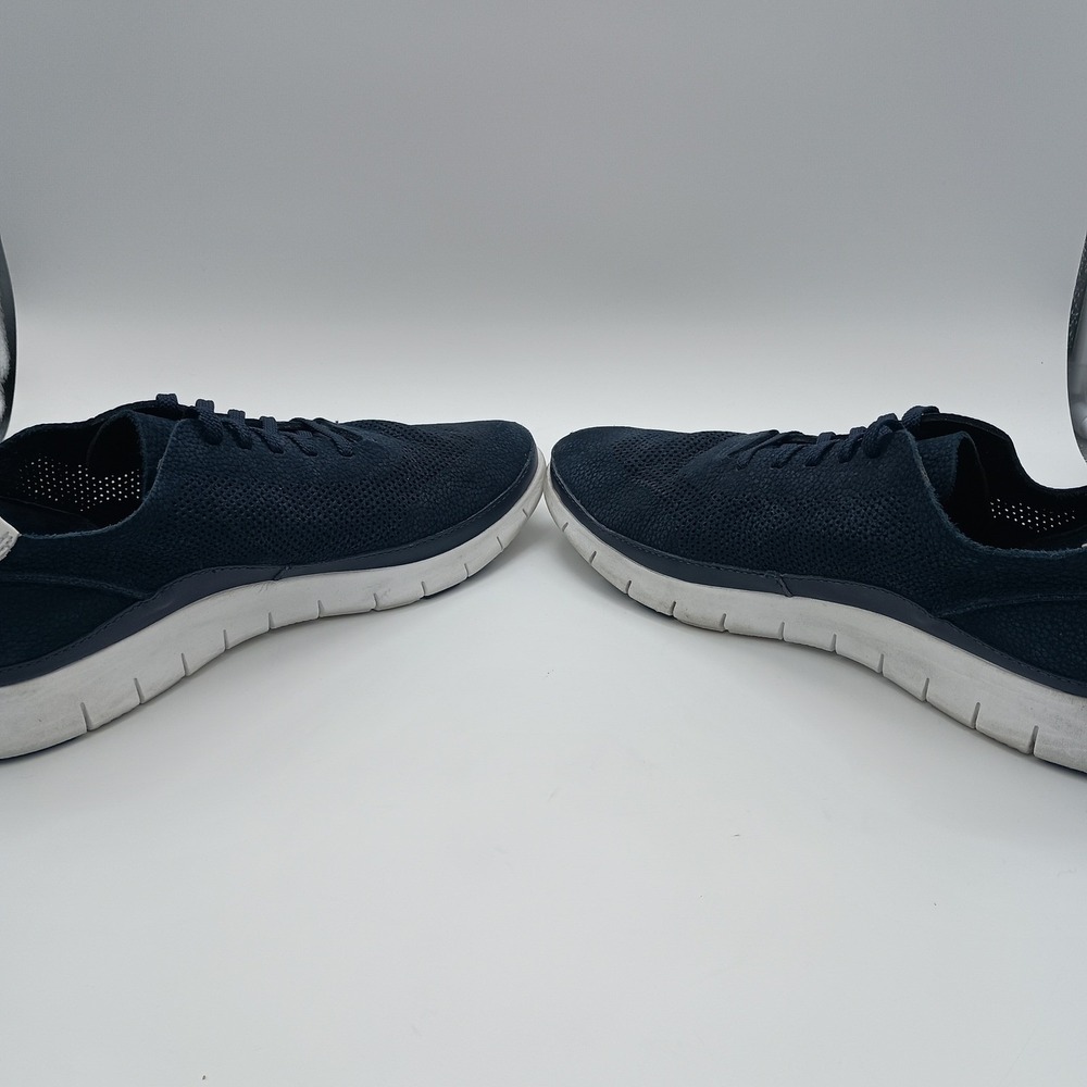 Vionic Tucker Mens Navy Blue Perforated Leather Sneakers 11.5 - Picture 4 of 7